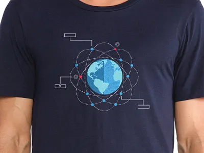 Servers devops illustraiton network tech world