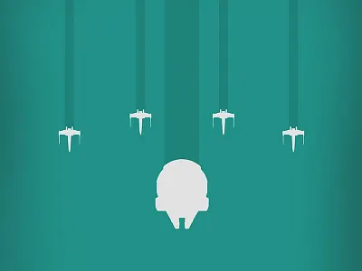 Goodie green poster silhouette star wars