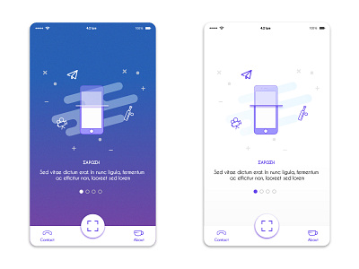 Scan App about app contact gradient ios lineart scan ui ux