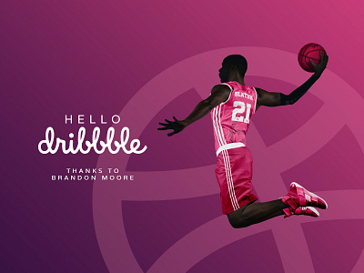 Hello dribbble! basketball design dribbble invitation