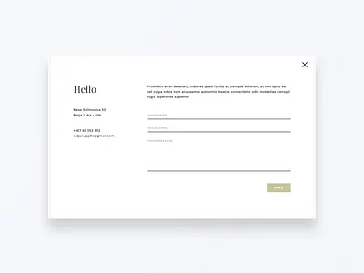 MoGraph Sketch Template -- Contact Module agency clients company minimal portfolio studio template ui ux