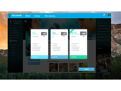 Reelmonk Movie Store ui uiux