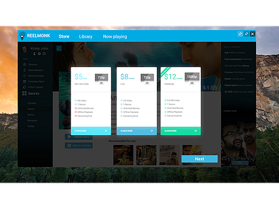 Reelmonk Movie Store ui uiux