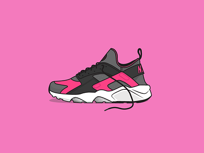 Nike Huarache debut huarache illustration nike pink sneakers