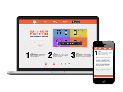 App release mini website icons responsive website design