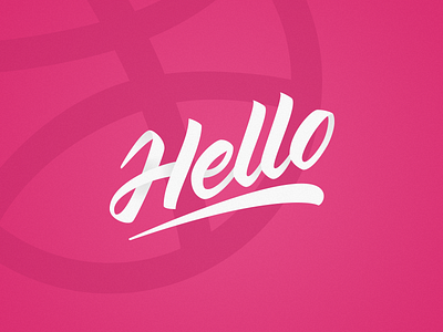 Hello! brush lettering clean debut design hand lettering hello lettering modern simple type typography vector