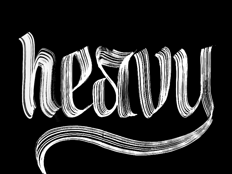 Hello, Dribbble! brush calligraphy contrast experiment handmade handwritten heavy ink letters texture typo