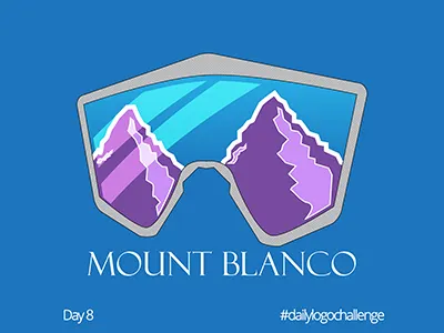 Day 8 #dailylogochallenge 8 brand identity branding daily logo challenge eight illustration logo mount mountain ski skiing