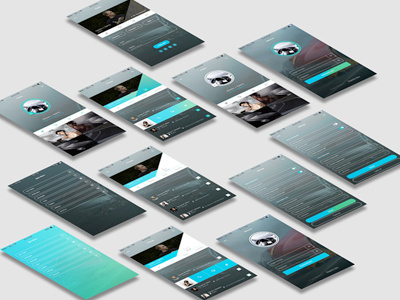 Mobile Phone Flat App UI kit android app app ui bootstrap flat gui infographics interface ios