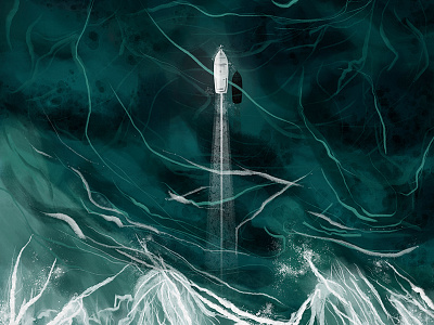 Smooth Sailing boat ocean sailing waves