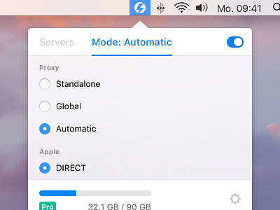 BlackSSL for Mac - Menubar App - Mode app blackssl mac macos menubar osx proxy server shadowsocks vpn