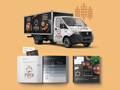 2 funny geese bakery branding guideline identity logotype