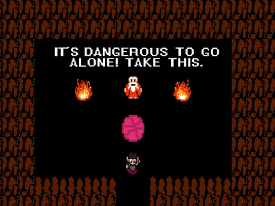 It's Dangerous to Go Alone - Dribbble Debut debut pixel thankyou zelda