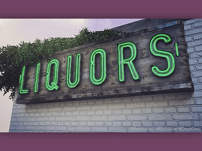 "LIQUORS" Sign 3d cinema4d modeling octane sign