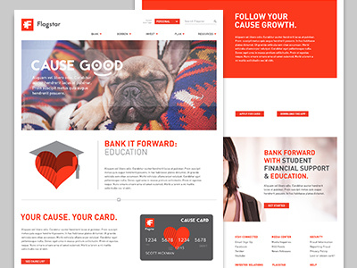Flagstar.com; Cause Good Campaign home page landing page website