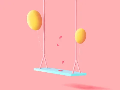 waiting pink swing wait