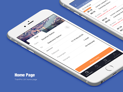Home page blue home ticket train ui uk train