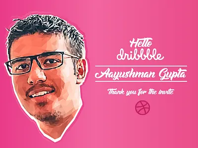 First shot. Thank you for the invite! aldaayushman artwork dribbble firstshot illustration invite lowpoly thank you
