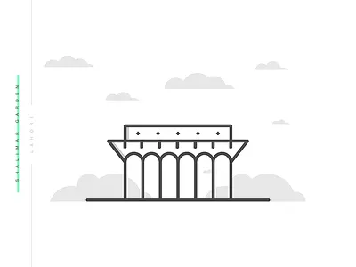 Shalimar Garden | Minimal 2d buildings burhan garden illustration lahore landmarks minimal pakistan shalimar ui ux