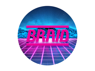 Sticker 80s braid cars sticker