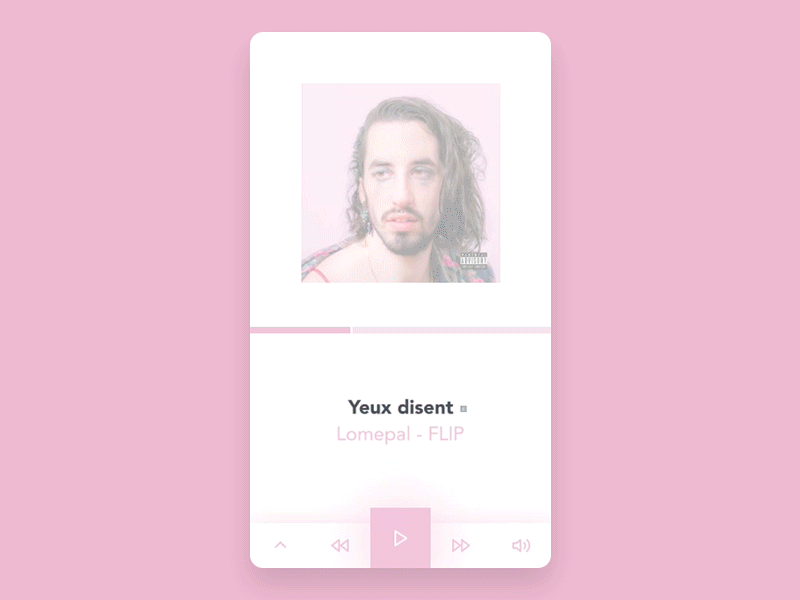 Daily UI #009 - Music Player 009 daily ui dailyui lomepal music pink player ui ui design ux ux design