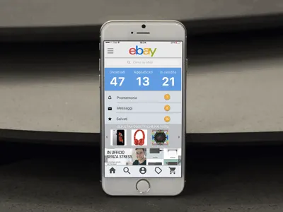 Ebay App Ui Concept app app concept illustration illustrator minimal mockup ui design web web design