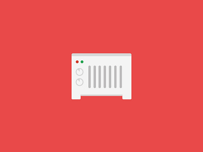 100 DAYS OF ICONS | DAY 36: HEAT IS ON 100 days 100 days challenge flat red heat icon heater icon design ui design warmth