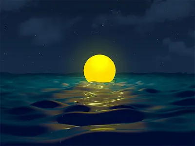 Pale Moon rises c4d ps