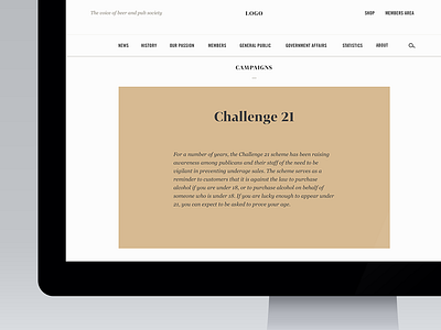 The voice of beer and pub society website colours design navigation type typography ui web typography webdesign website
