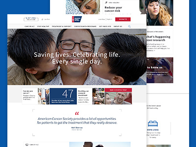 Cancer.Org home page landing page website