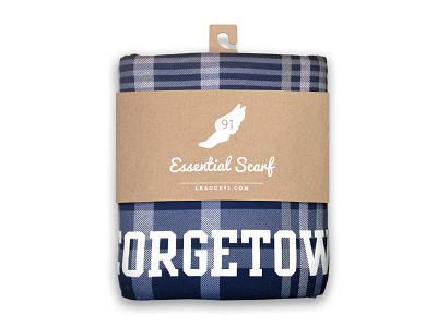 LEAGUE's Essential Scarf Packaging apparel cardboard garment league natrual packaging scarf