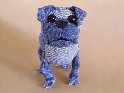 Ronaldo 3d character denim dog textile