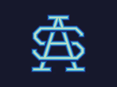 AS Monogram blue logo monogram