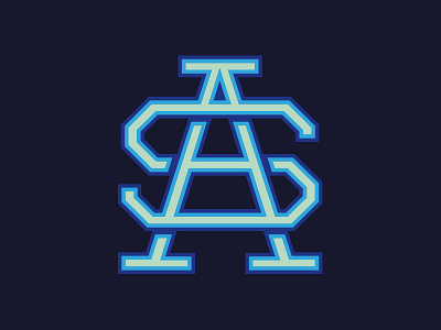 AS Monogram blue logo monogram