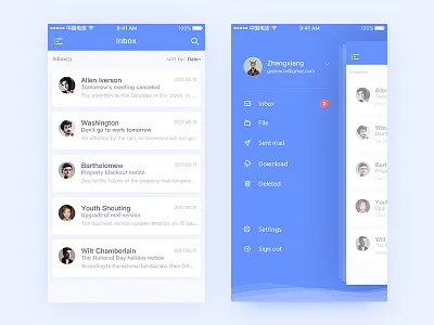 Email Application app application designer email interface ued ui