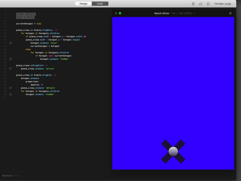 Tic Tac Toe coding cross crosses experiment framer framerjs nought tictactoe