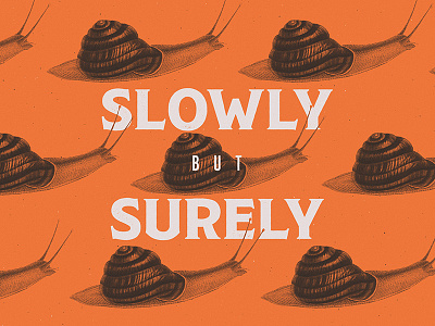 Slowly but Surely animal color duotone illustration minimalist pattern photoshop trend tutorial typography vintage