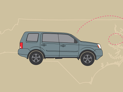 Honda Illustration automobile car honda illustration north carolina suv vector