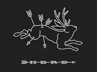 Coletivo Híbrido branding classic collective hbrd identity jackalope line logo western