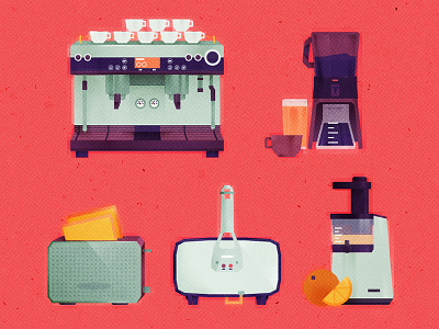 Space Morning Electronics breakfast gadgets editorial illustration food gadgets illustration magazine publication rogue magazine technology