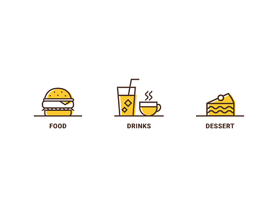 Food Icons food icon icondesign iconography menu ui webdesign
