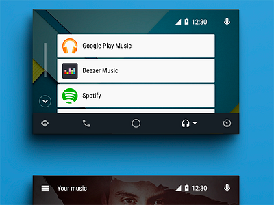 Android Auto UI kit android auto car design display download kit pakortiz ui