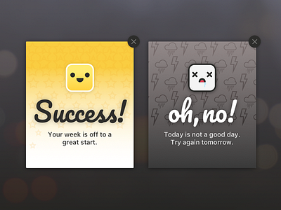 Flash Message - Daily UI 11 dailyui dialog flash grey happy interface popup
