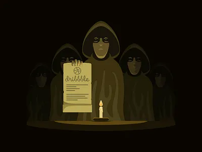 Dribbble Welcome dark first shot secret welcome