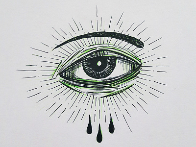 Eye eye green illuminati illustration sketch