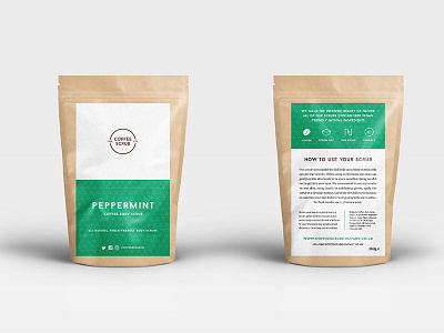 The Coffee Scrub Co – Peppermint brand branding design identity logo packaging product