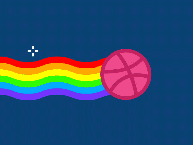 Debut Shot debutshot dribbble firstshot nyancat rainbow