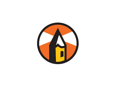 Pencil + Lighthouse branding design education icon lighthouse logo pencil