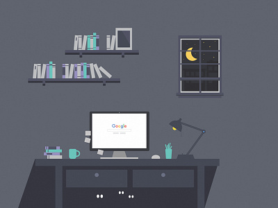 night time illustration