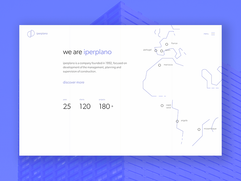 Iperplano engineering landing page management purple web